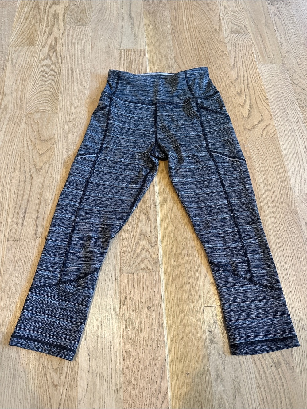 Calvin Klein Performance Gray Space Dye Crop Leggings Pockets Small